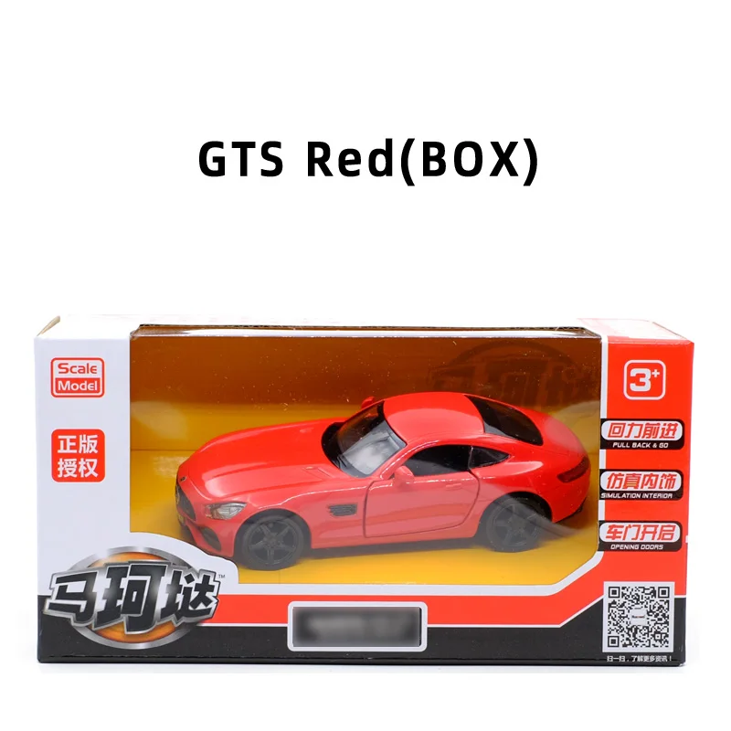 GTS RED(BOX) Новое поступление RMZ город 1:36 C63S/GTS спортивный автомобиль сплав литья под давлением модель автомобиля игрушка с откатом для детей Подарки Игрушка коллекция - Цвет: GTS RED(BOX)