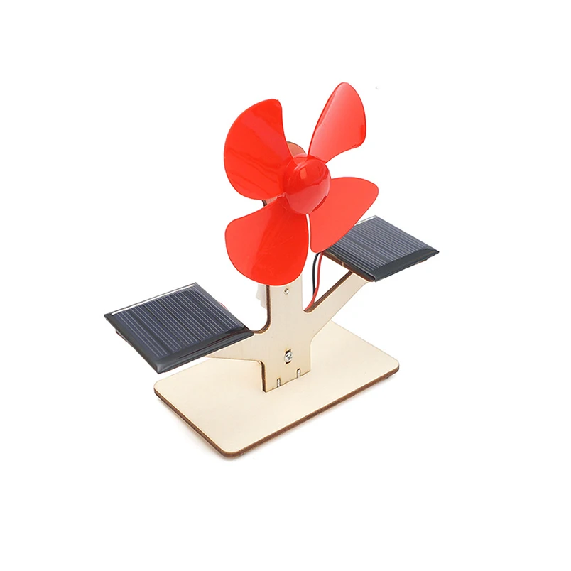 3D головоломка DIY на солнечных батареях деревянная маленькая ветряная мельница