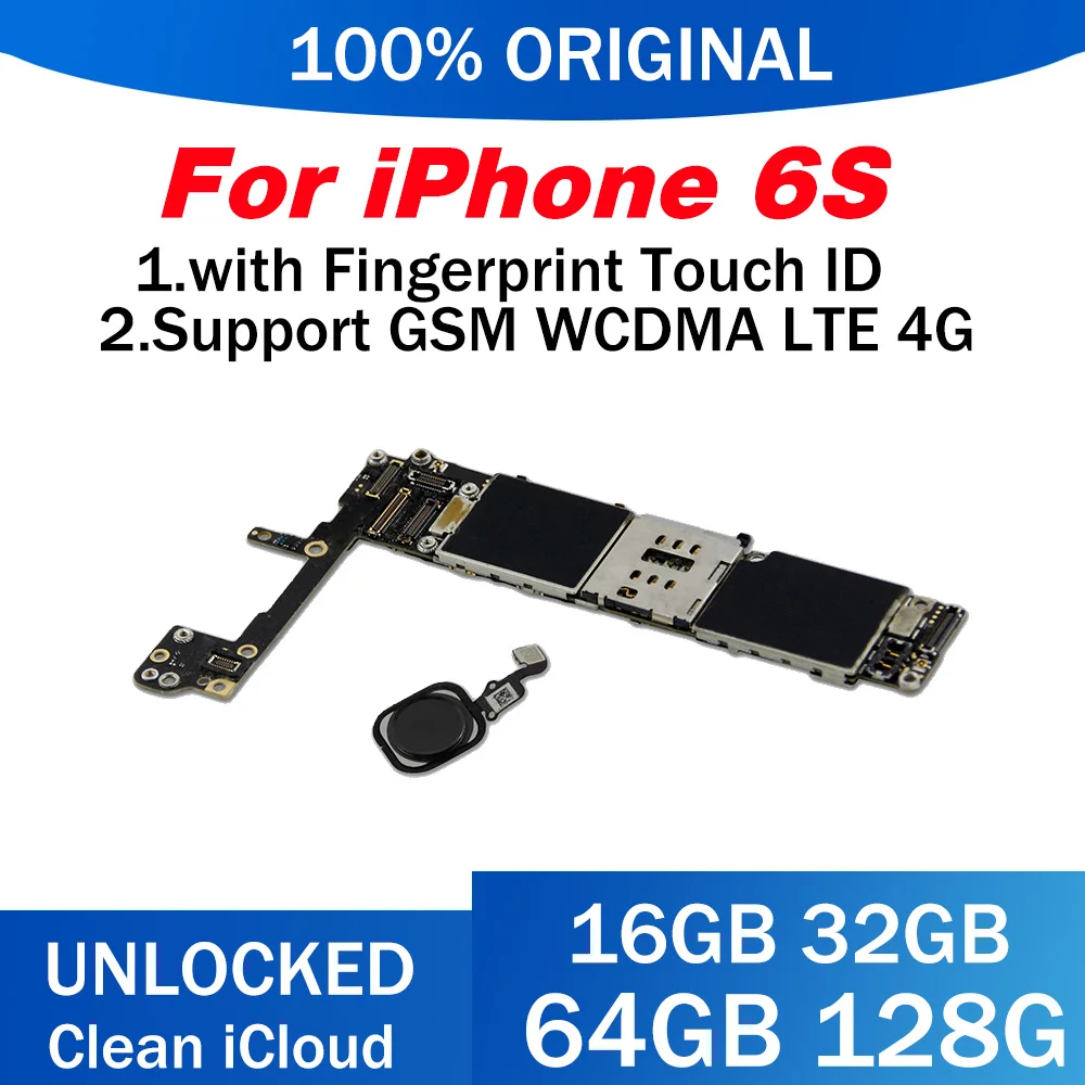 Материнская плата для iPhone 6S основная Логическая не блокируется поддерживает LTE 4G