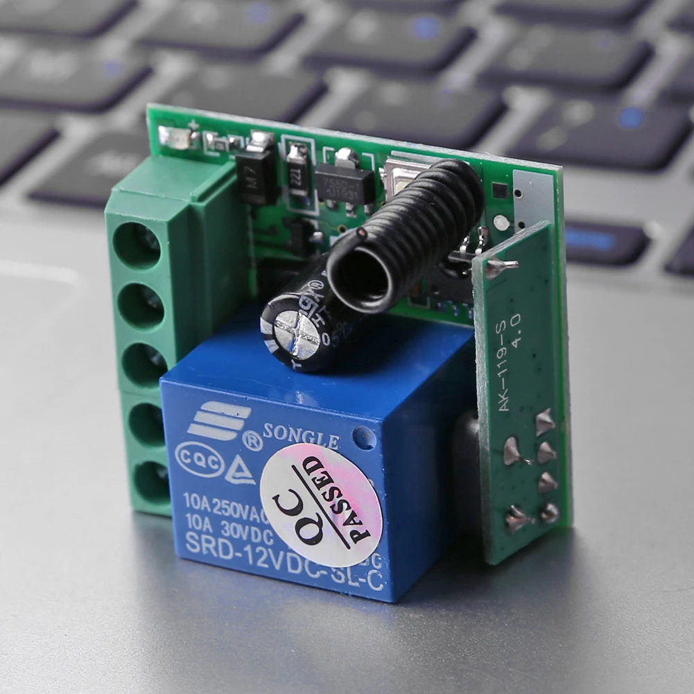 DC 12V 1 CH 433MHz релейный Переключатель приемника модуль для двери гаража