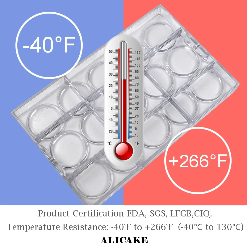 46 мм 15 полостей поликарбонатные формы для шоколада Инструменты выпечки Круглая