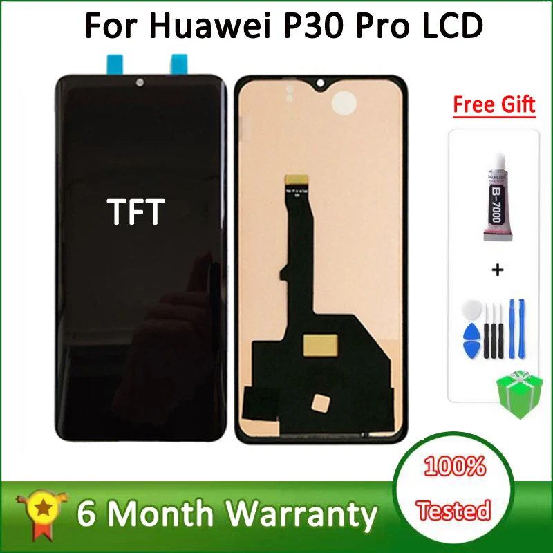 

100% Tested TFT 6.47 " LCDs For Huawei P30 Pro VOG-L29 VOG-L09 VOG-L04 LCD Display Touch Screen Digitizer Assembly Replacement