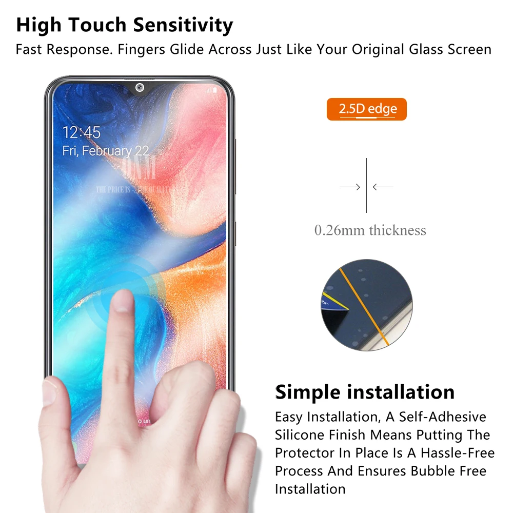 2 шт закаленное стекло для Samsung Galaxy A20e Защита экрана Защитная стеклянная