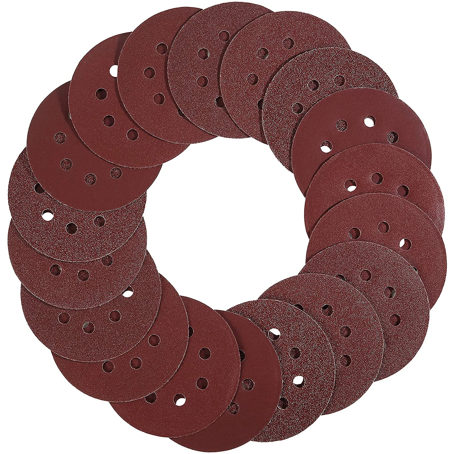 

30pcs 125mm Round Shape Sanding Discs Hook Loop Sanding Paper Buffing Sheet Sandpaper 8 Hole Sander Polishing Pad Sandpaper