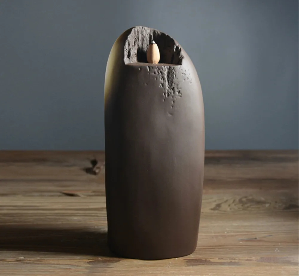 

Buddha Backflow Incense Burner Censer Holder Aroma Furnace for Meditation Yoga Lovers Zen Room