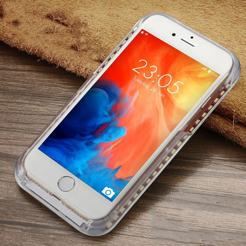 Роскошный светящийся чехол для телефона IPhone 6 7 8 Plus идеальный селфи с подсветкой 11