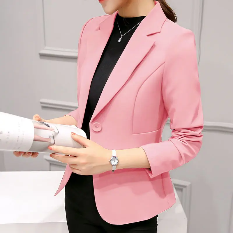 

2021 Blazer Ladies , Blazer Pocket Jacket, Slim Fit Jacket, Long-sleeved Korean Style Ladies Office Jacket, Blazer Traf tangada