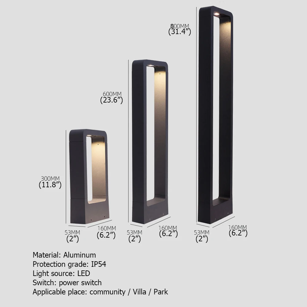 

86LIGHT Modern Lawn Light Aluminum Waterproof IP56 LED Lamp Creative Decorative For Garden Villa Duplex Park