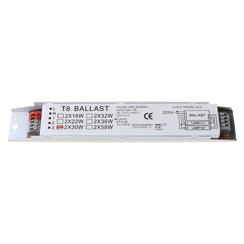 

X37E T8 220-240V AC 2x58W Wide Voltage Electronic Ballast Fluorescent Lamp Ballasts