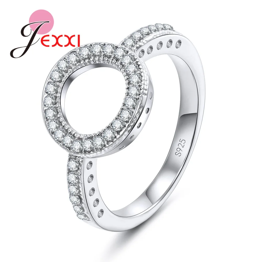 

Best Quality Personality Cool Circle Loop Design 925 Sterling Silver Wedding Ring For Men Women Christmas Gift Fast Shipping