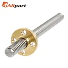 Ходовой винт T8, внешний диаметр 8 мм, шаг 2 мм, вывод 2 мм, 150 мм, 200 мм, 250 мм, 300 мм, 350 мм, 400 мм, 500 мм, с латунной гайкой для 3D-принтера Reprap