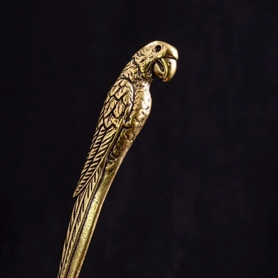 1 шт. винтажный медный нож для чая в форме попугая латунный ручной конус Пуэра