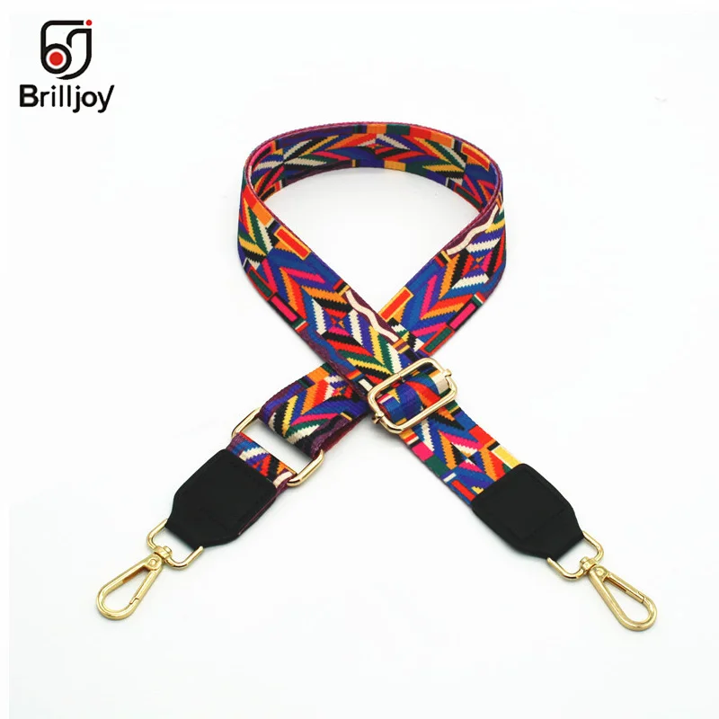 Black 3,8 см широкие полосатые ремешки для сумок DIY аксессуары запасные части для сумок ремешки для сумок длинные ремешки ручка Золотая пряжка - Цвет: Black