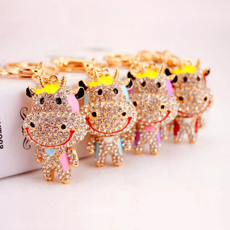 2021 китайский новый год Ox Стразы с украшением в виде кристаллов и изображением