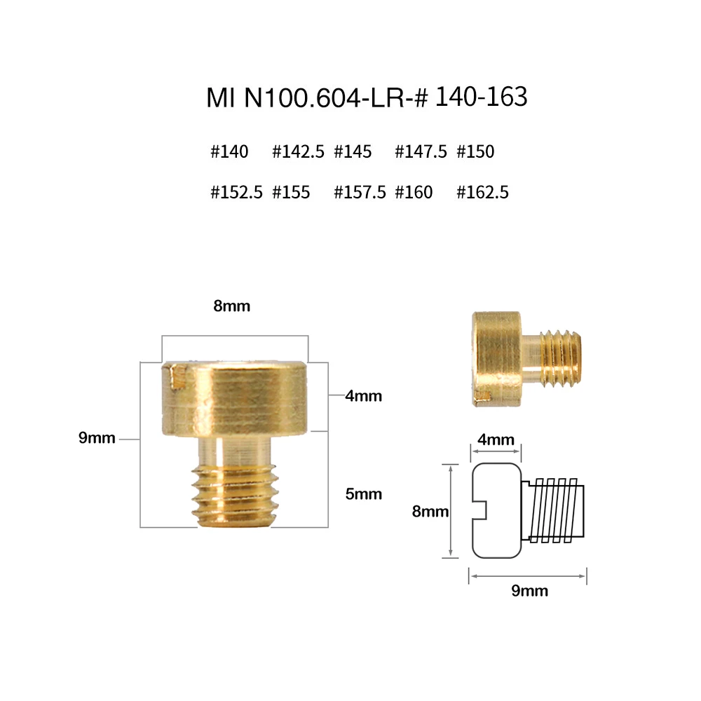 

Alonctar-10 шт. большой круглый комплект главных жиклеров для карбюратора Mikuni # 90- # 240 N100.604 RS34 36 38 40 TM33 36 40 VM16 VM29 VM33