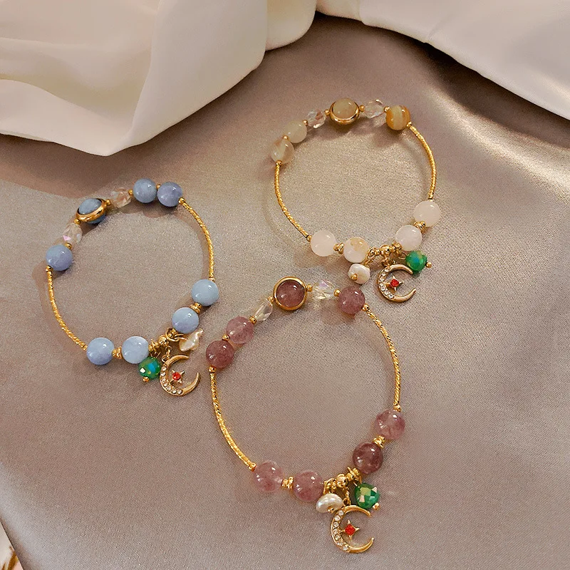 Японский и корейский модный бренд ювелирные изделия звезда Луна Шарм Браслеты