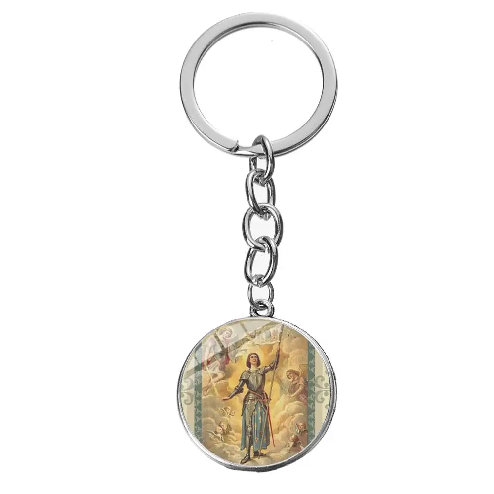 SONGDA винтажный брелок-Шарм Archangel St. Майкл защитит меня, священный щит, защита, знак отправления, брелок, Христианский подарок - Цвет: Style 35