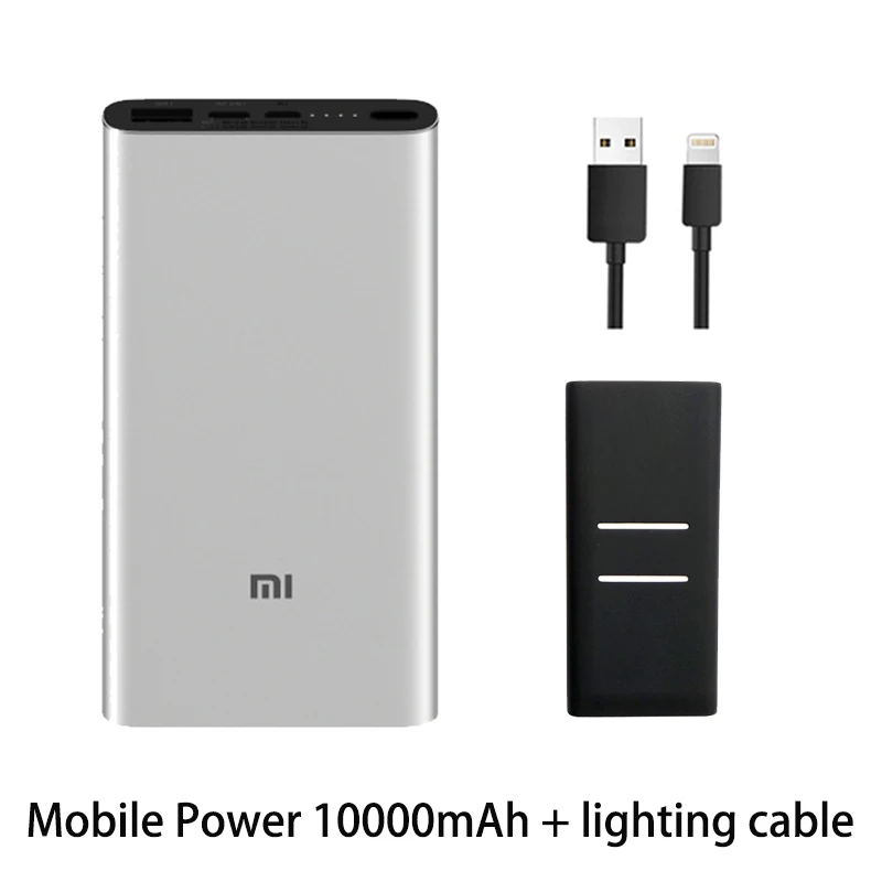 Xiao mi 10000 мАч Внешний аккумулятор 3 2 Pro USB-C Двусторонняя Быстрая зарядка 18 Вт Двойной вход выход PLM12ZM Xiao mi 10000 мАч - Цвет: sliver add b i
