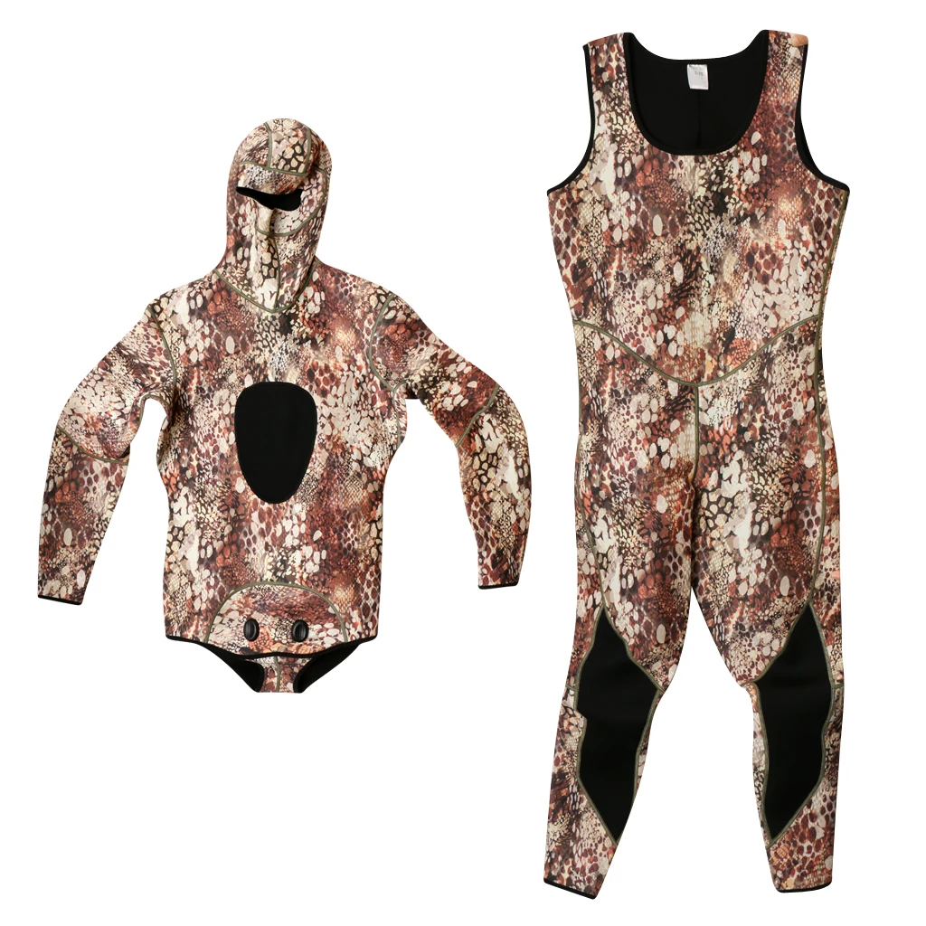 Неопреновый Мужской гидрокостюм из двух предметов сверхэластичный 3