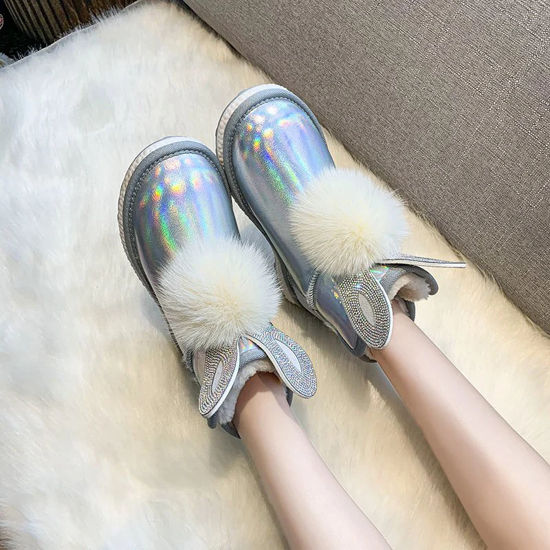 

White Mid-Calf Boots Women's Rubber Shoes Rain Luxury Designer Winter Footwear Australia Round Toe Boots-Women Low Ladies Mid C