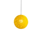 Желтая бамбуковая ротанговая и конопляная лампа, индивидуальное творчество, сферический ротанговый гнездо, абажур для люстры