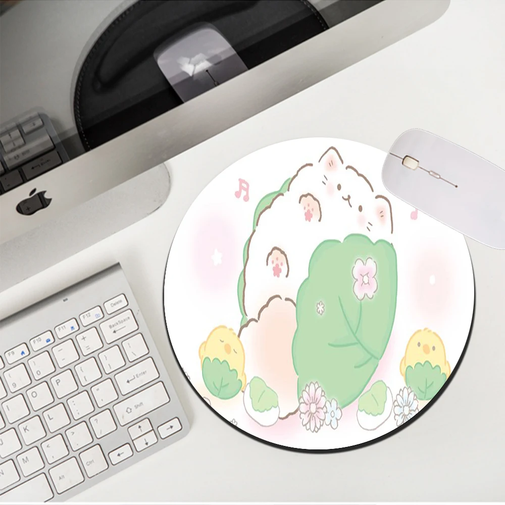 

Коврик для мыши MRGLZY с рисунком милого кота Genshin, маленький Нескользящий Резиновый коврик для настольного компьютера, игровые аксессуары, ко...