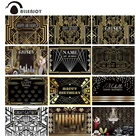 Фон для фотосъемки Allenjoy с изображением прекрасного Гэтсби, детская вечеринка на день рождения, Фотофон на заказ, фон для фотосъемки в честь рождения ребенка, черная золотая линия