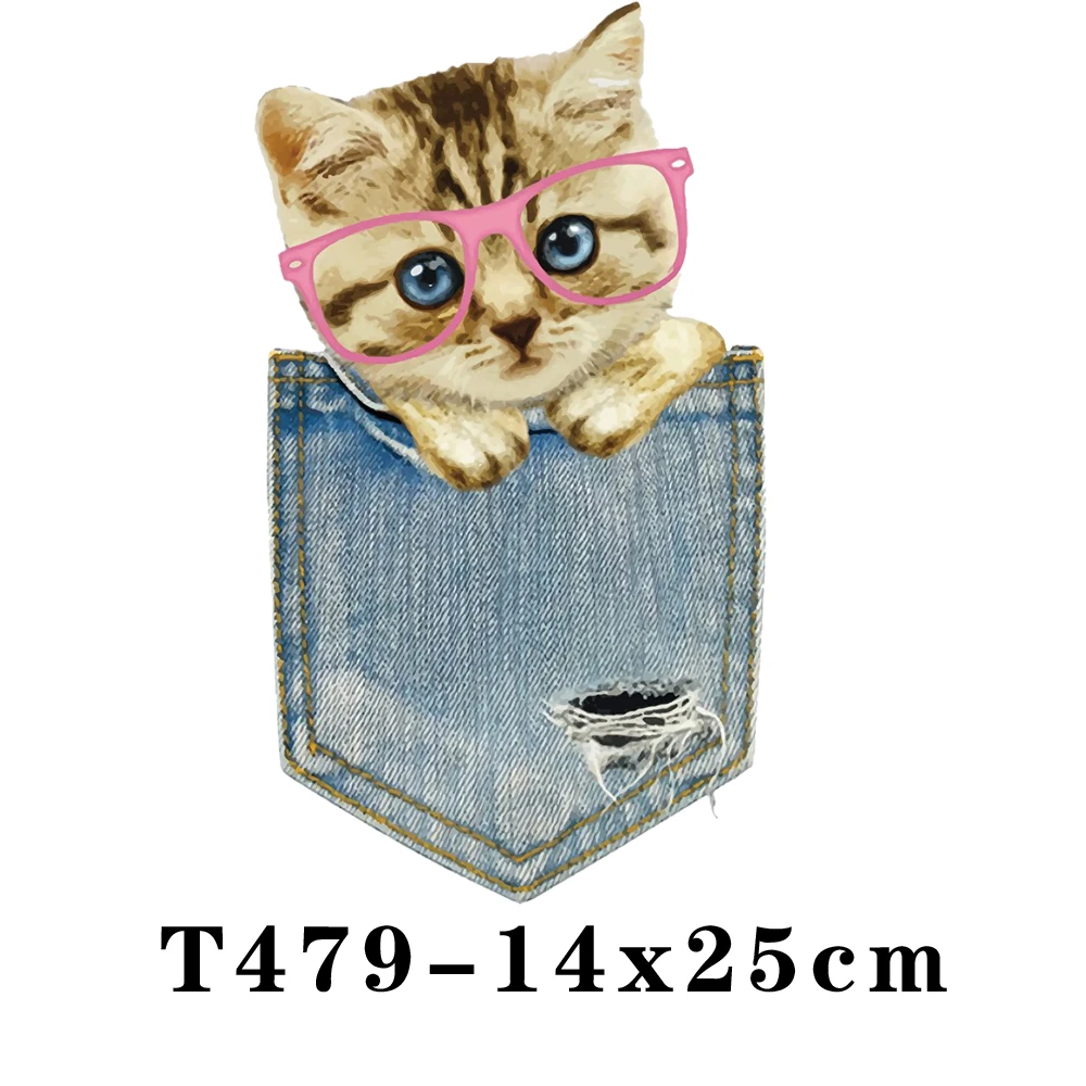 Термонаклейка сделай сам с изображением мультяшных животных нашивка для одежды