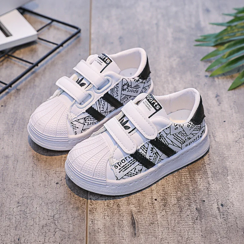 

Children's New Spring Students All-match Anti-collision Shell-toe White Shoes Boys and Girls Kid Sports and Leisure Shoes CS53