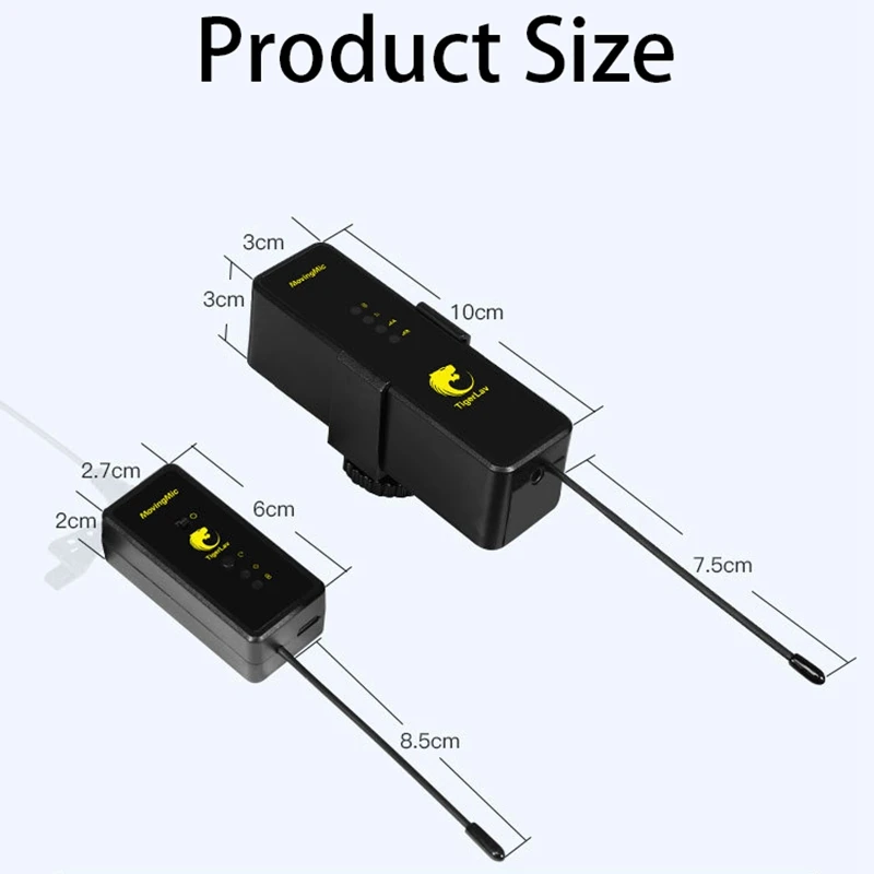 

Movingmic Wireless Lavalier Lapel Microphone Collar Clip-on Mic for iPhone Recording Microphones Smart Phone Android Youtube