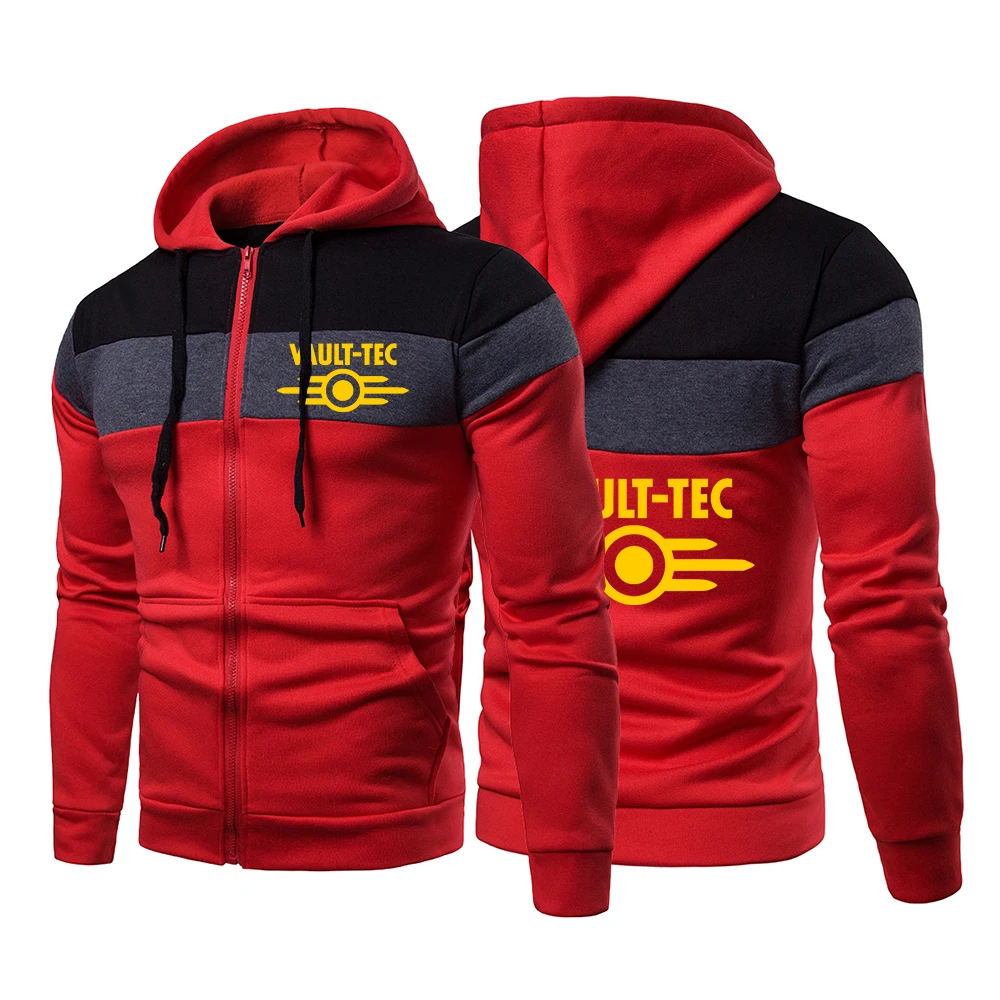 Мужской свитшот с капюшоном и длинным рукавом на молнии |