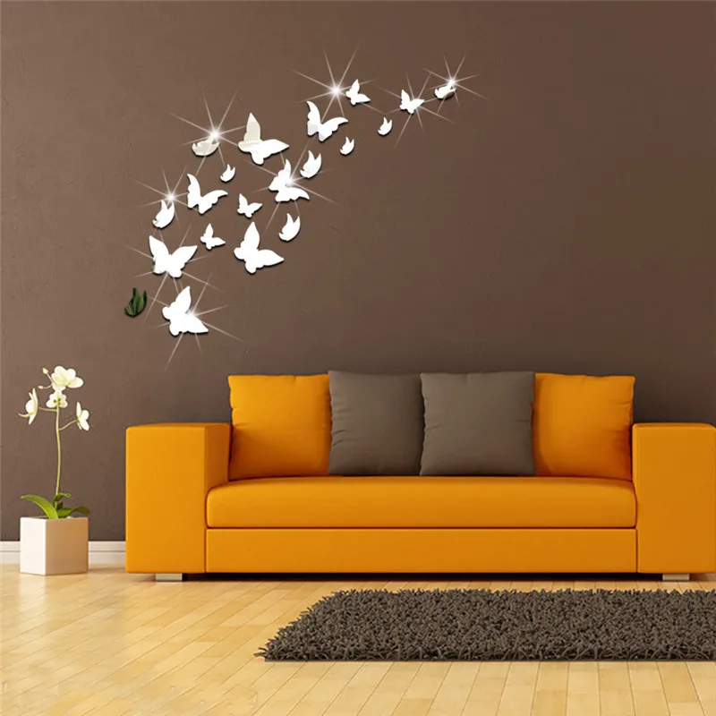 

Butterfly Combination 3D Mirror Wall Stickers Home Decoration DIY wall stickers for living room