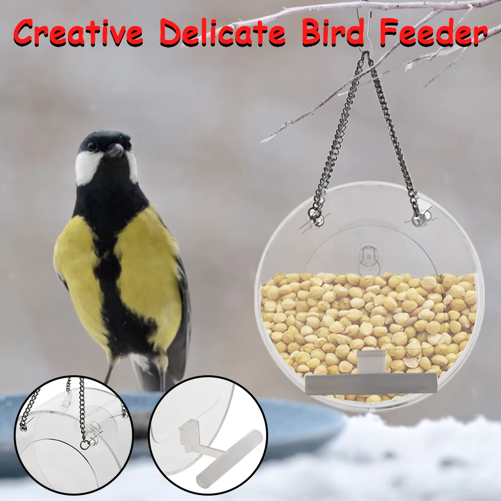 Кормушка для птиц подвесная конструкция сада двора в форме Шестиугольника с