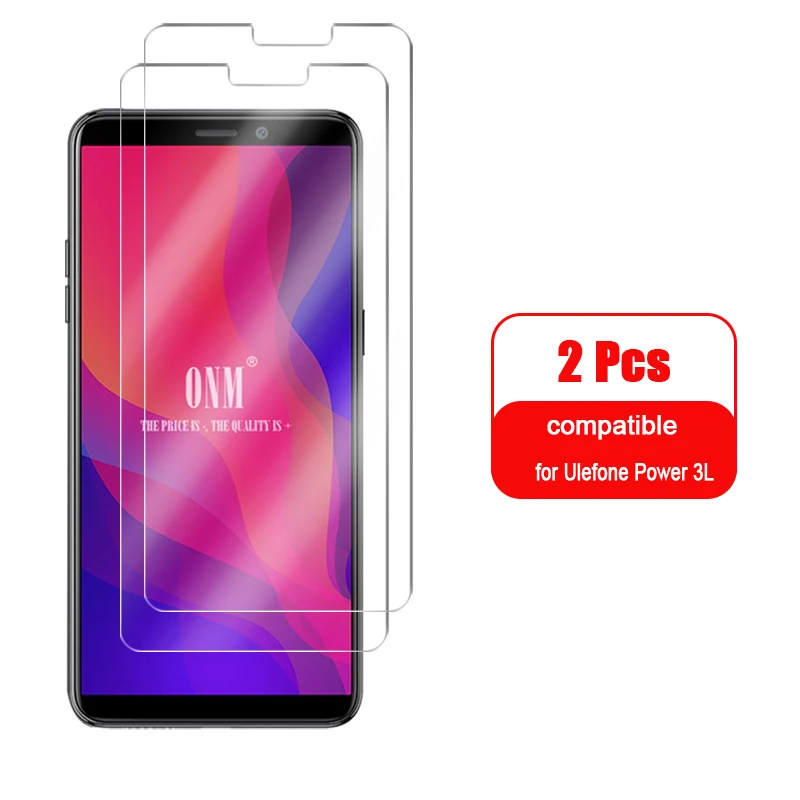 For Ulefone Power 3L 2 шт закаленное стекло для Ulefone power 6/3L стекло протектор экрана 2.5D 9H закаленное стекло для Ulefone power 6 защитная пленка - Цвет: For Ulefone Power 3L