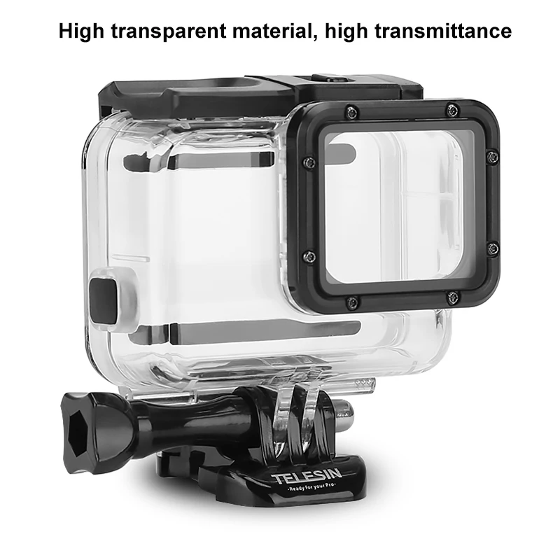 Водонепроницаемый чехол TELESIN для дайвинга 45 м с сенсорным ЖК-экраном Gopro hero 7/6/5