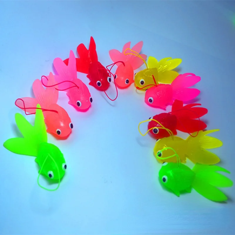 

Extra large 14cm simulation soft rubber goldfish toy simulation model Kindergarten children cognitive toys
