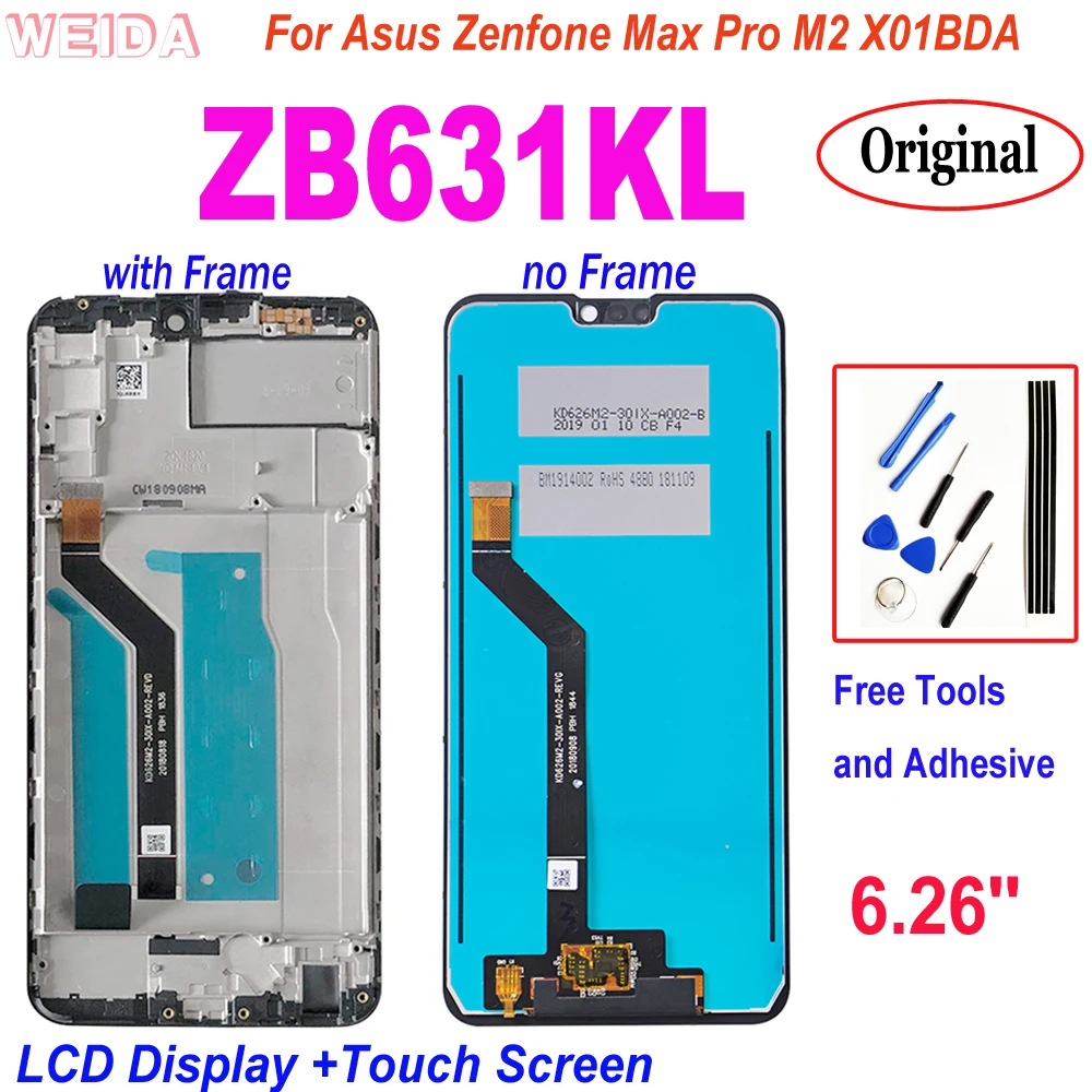 ЖК-дисплей для Asus Zenfone Max Pro M2 ZB631KL ZB630KL X01BDA сенсорный экран с цифровым