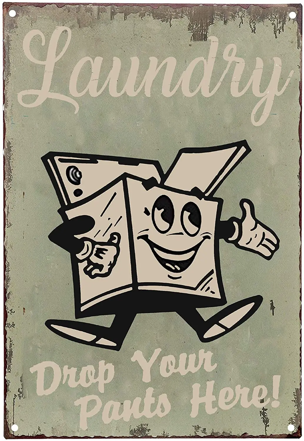 

Laundry Drop Your Pants Here Vintage Retro Metal Sign Home Bathroom Laundry Decor Wash Room Signs 8X12Inch