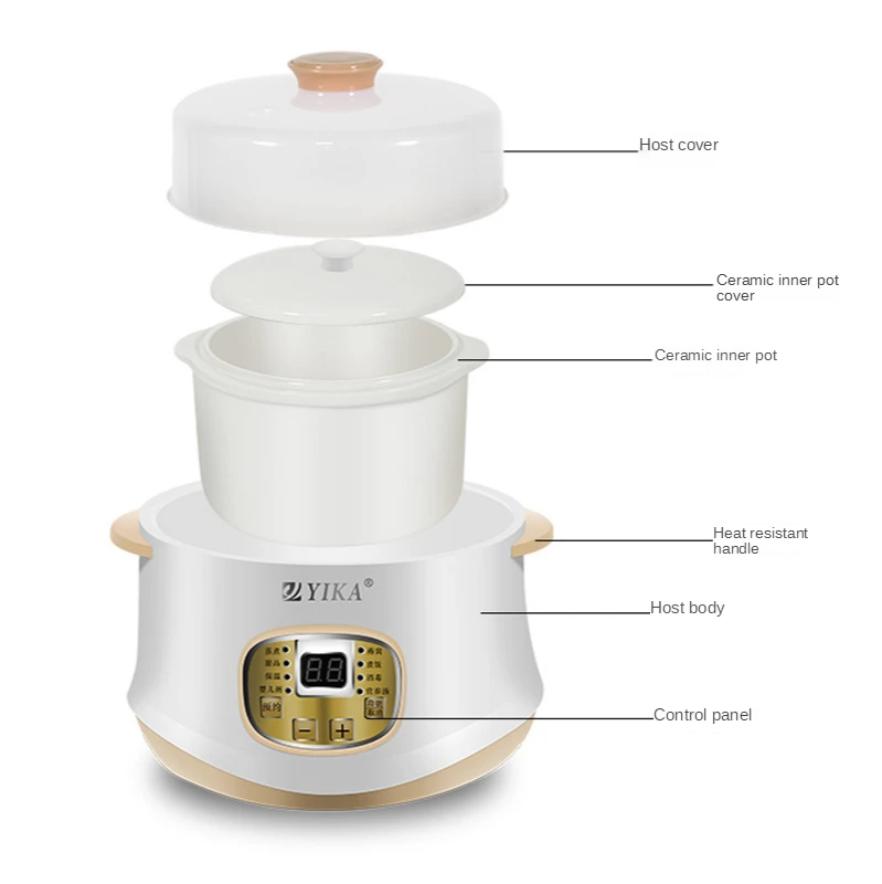 Многофункциональная электрическая мини-кастрюля для тушения бытовая