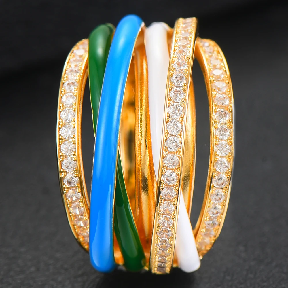 

GODKI Jimbora Famous Brand Luxury Cross Geometry Cubic Zironium Engagement Dubai Unisex Rings Bridal Finger Ring Jewelry