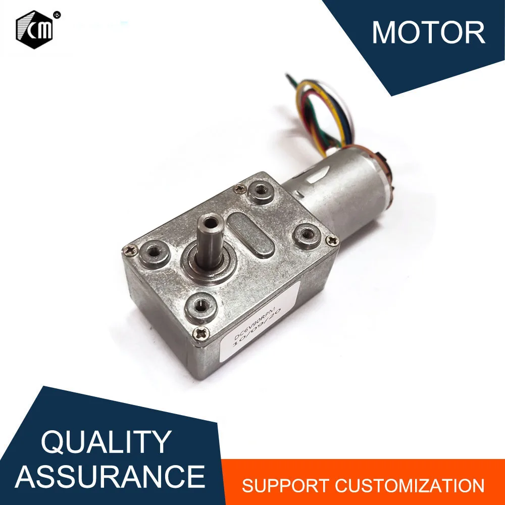 Маленький кодовый дисковый двигатель постоянного тока червячный редуктор 12 в с
