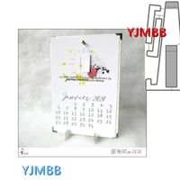 yjmbb 2021 new desktop calendar stand metal cutting dies scrapbook album paper diy card craft embossing die cutting