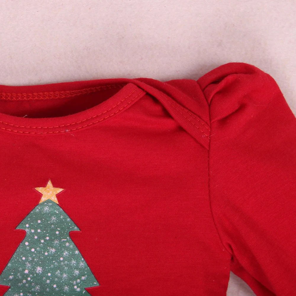 Новогодний комплект одежды из 4 предметов для девочек 0 12 месяцев Conjunto Infantil Menina Bebe