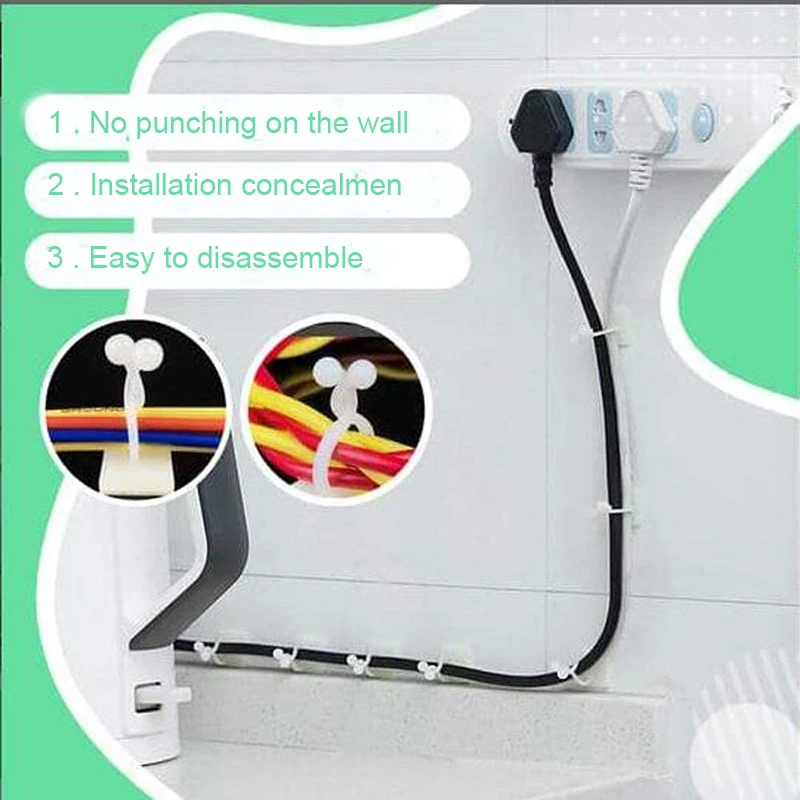 

10/20/50Pcs Invisible Wall Vines Fixture Wall Sticky Hook Vines Fixing Clip Vines Holder for Home Decoration INTE99