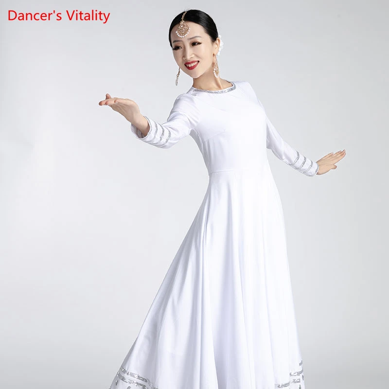 Индийская танцевальная одежда Kathak Женская юбка и жилет большого размера из