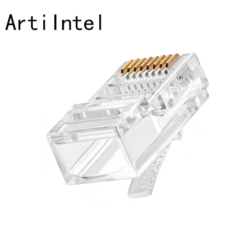 CAT5e сетевой кабель Conector Хрустальная головка Ethernet RJ45 UTP RJ 45 цифровые кабели