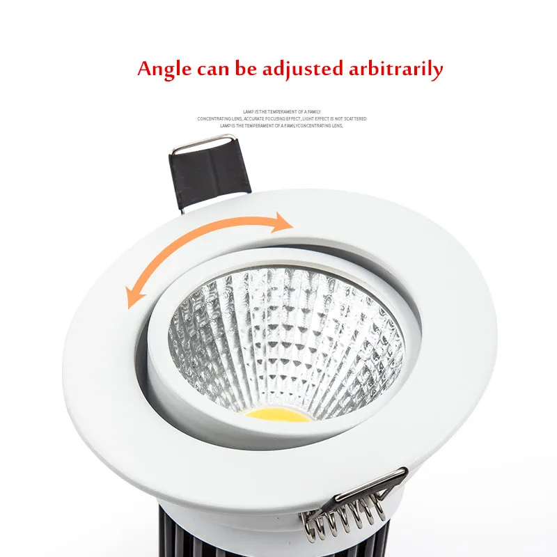 Luz descendente Led de 5w, 7w, 9w, 12w, 15w, 18w, foco blanco regulable, cob, CA, 110v, 220v, accesorios de iluminación, luces abajo empotradas, luz interior