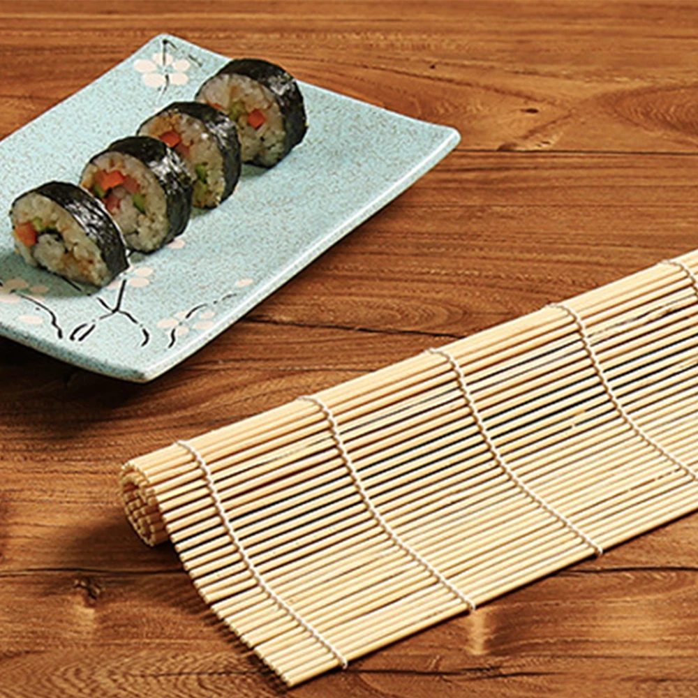 

DIY Sushi Curtain Cooking Sushi Tool Rolling Roller Hand Maker Sushi Rolls Rice Rollers Bamboo Non-stick Kitchen Accessories