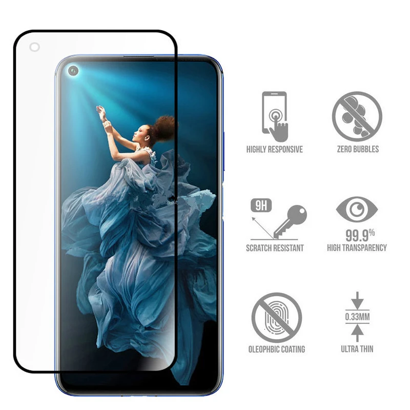 10 шт. закаленное стекло с полным покрытием для huawei Honor 9X9 Lite V9 9i 2018 10i 20S 20 Pro 20i