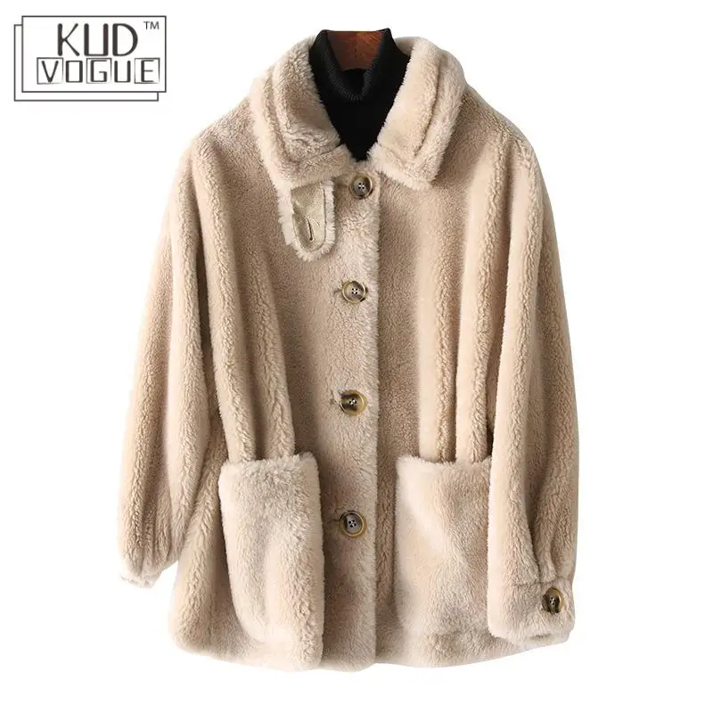 Женское плюшевое пальто из искусственного меха осенне-зимняя плюшевая куртка на